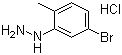structure of CAS# 214915-80-7, 5-Bromo-2-methylphenylhydrazine hydrochloride