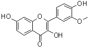 CAS # 21511-25-1, 3,7-Dihydroxy-2-(4-hydroxy-3-methoxyphenyl)-4H-1-benzopyran-4-one, Geraldol