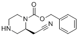 structure of CAS# 2158302-01-1, Benzyl (S)-2-(cyanomethyl)piperazine-1-carboxylate