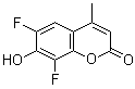 CAS # 215868-23-8, 6,8-Difluoro-7-hydroxy-4-methyl-2H-1-benzopyran-2-one, 6,8-Difluoro-7-hydroxy-4-methylcoumarin, Marina Blue