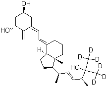 CAS 登录号：216244-04-1, 1alpha,25-二羟基维生素 D2-d<sub>6</sub>