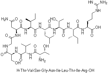CAS # 216487-45-5, L-Threonyl-L-valyl-L-serylglycyl-L-asparaginyl-L-isoleucyl-L-leucyl-L-threonyl-L-isoleucyl-L-arginine