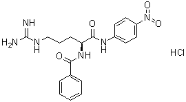 structure of CAS# 21653-40-7, Nalpha-苯甲酰基-L-精氨酰对硝基苯胺盐酸盐