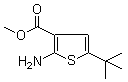 structure of CAS# 216574-71-9, Methyl 5-tert-butyl-2-aminothiophene-3-carboxylate