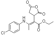CAS 登录号：216876-53-8, alpha-[1-[(4-氯苯基)氨基]亚乙基]四氢-2,5-二氧代-3-呋喃乙酸乙酯