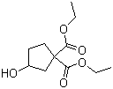 CAS # 21736-07-2, 3-Hydroxycyclopentane-1,1-dicarboxylic acid diethyl ester