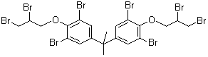 structure of CAS# 21850-44-2, Tetrabromobisphenol A bis(dibromopropyl ether)