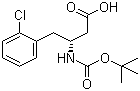 structure of CAS# 218608-93-6, Boc-(R)-3-Amino-4-(2-chlorophenyl)butyric acid