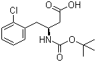 structure of CAS# 218608-95-8, Boc-(S)-3-Amino-4-(2-chlorophenyl)butyric acid