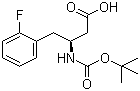 structure of CAS# 218608-99-2, Boc-(S)-3-Amino-4-(2-fluorophenyl)butyric acid