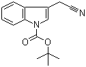 structure of CAS# 218772-62-4, 3-氰基甲基-1H-吲哚-1-甲酸叔丁酯