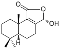 CAS 登录号：218780-16-6, 12-羟基异辛辣木素, (3S,5aS,9aS)-4,5,5a,6,7,8,9,9a-八氢-3-羟基-6,6,9a-三甲基萘并[1,2-c]呋喃-1(3H)-酮