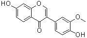structure of CAS# 21913-98-4, 7,4'-二羟基-3'-甲氧基异黄酮