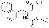 structure of CAS# 219297-09-3, Boc-(S)-3-Amino-4-(1-naphenyl)butanoic acid