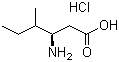 structure of CAS# 219310-10-8, L-beta-Homoisoleucine hydrochloride