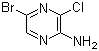 structure of CAS# 21943-13-5, 5-溴-3-氯吡嗪-2-胺