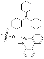 CAS 登录号：2195390-53-3, (甲烷磺酸基-κO)[2'-(甲基氨基-κN)[1,1'-联苯]-2-基-κC](三环己基膦)-钯