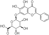structure of CAS# 21967-41-9, 黄芩甙