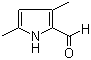 structure of CAS# 2199-58-8, 3,5-Dimethylpyrrole-2-carboxaldehyde