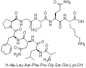 CAS 登录号：220063-48-9, L-丙氨酰-L-亮氨酰-L-天冬氨酰胺酰-L-苯丙氨酰-L-脯氨酰甘氨酰-L-丝氨酰-L-谷氨酰胺酰-L-赖氨酸