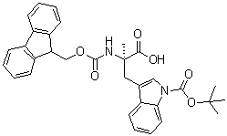 CAS # 220155-72-6, 1-[(1,1-Dimethylethoxy)carbonyl]-N-[(9H-fluoren-9-ylmethoxy)carbonyl]-alpha-methyl-D-tryptophan