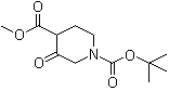 structure of CAS# 220223-46-1, Methyl N-tert-Butoxycarbonyl-3-Oxopiperidine-4-carboxylate