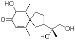 CAS # 220328-03-0, 3,11,12-Trihydroxyspirovetiv-1(10)-en-2-one, 2-[(1R)-1,2-Dihydroxy-1-methylethyl]-9-hydroxy-6,10-dimethylspiro[4.5]dec-6-en-8-one
