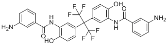 CAS # 220426-92-6, 2,2-Bis(3-(3-aminobenzoylamino)-4-hydroxyphenyl)hexafluoropropane, 3-amino-N-[5-[2-[3-[(3-aminobenzoyl)amino]-4-hydroxyphenyl]-1,1,1,3,3,3-hexafluoropropan-2-yl]-2-hydroxyphenyl]benzamide