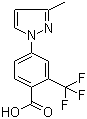 structure of CAS# 220462-01-1, 4-(3-Methyl-1H-pyrazol-1-yl)-2-trifluoromethylbenzoic acid