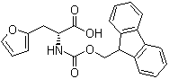 structure of CAS# 220497-85-8, (alphaR)-alpha-[[芴甲氧羰基]氨基]-2-呋喃丙酸