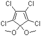 structure of CAS# 2207-27-4, 1,2,3,4-Tetrachloro-5,5-dimethoxycyclopentadiene