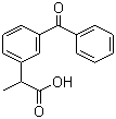 CAS # 22071-15-4, Ketoprofen, 2-(3-Benzoylphenyl)propionic acid, 2-(meta-Benzoylphenyl) propionic acid, Alrheumat