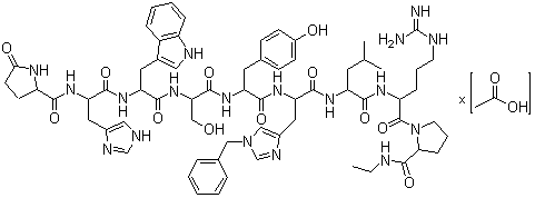structure of CAS# 220810-26-4, 组氨瑞林乙酸盐