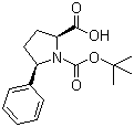 structure of CAS# 221352-49-4, (2S,5R)-N-叔丁氧羰基-5-苯基吡咯烷-2-甲酸