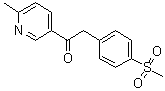 structure of CAS# 221615-75-4, 1-(6-Methylpyridin-3-yl)-2-[4-(methylsulfonyl)phenyl]ethanone