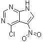 structure of CAS# 22277-01-6, 4-Chloro-5-nitro-7H-pyrrolo[2,3-d]pyrimidine