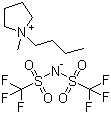 structure of CAS# 223437-11-4, 1-丁基-1-甲基吡咯烷鎓双(三氟甲磺酰)亚胺盐