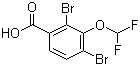 structure of CAS# 223595-28-6, 2,4-Dibromo-3-(difluoromethoxy)benzoic acid
