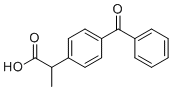 structure of CAS# 22410-97-5, 2-(4-苯甲酰基苯基)丙酸