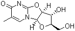structure of CAS# 22423-26-3, 2,2'-脱水-5-甲基尿苷