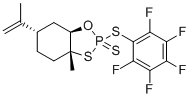 structure of CAS# 2245335-71-9, (2R,3aR,6S,7aR)-3a-甲基-2-((全氟苯基)硫代)-6-(丙-1-烯-2-基)六氢苯并[d][1,3,2]氧杂硫杂磷杂环戊二烯2-硫醚