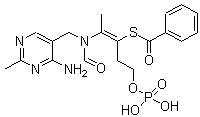 CAS # 22457-89-2, Benfotiamine, N-((4-Amino-2-methyl-5-pyrimidinyl)methyl)-N-(4-hydroxy-2-mercapto-1-methyl-1-butenyl)formamide-S-benzoate  dihydrogen phosphate