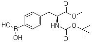 structure of CAS# 224824-22-0, 4-Borono-N-[(1,1-dimethylethoxy)carbonyl]-L-phenylalanine methyl ester