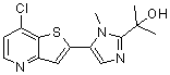 CAS 登录号：225385-10-4, 2-[5-(7-氯噻吩并[3,2-b]吡啶-2-基)-1-甲基-1H-咪唑-2-基]丙-2-醇