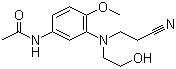 CAS 登录号：22588-78-9, 3-(N-氰乙基-N-羟乙基)氨基-4-甲氧基乙酰苯胺