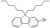 structure of CAS# 226070-05-9, 2-Bromo-9,9-dihexyl-9H-fluorene