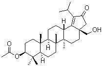CAS 登录号：226384-14-1, (3beta)-3-(乙酰氧基)-28-羟基-羽扇-18-烯-21-酮