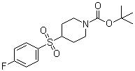 structure of CAS# 226398-50-1, 4-[(4-Fluorophenyl)sulfonyl]-1-piperidinecarboxylic acid tert-butyl ester