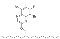 structure of CAS# 2269476-12-0, 5,8-二溴-6,7-二氟-2-((2-己基癸基)氧基)喹喔啉