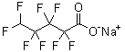 structure of CAS# 22715-46-4, 5-氢全氟戊酸钠